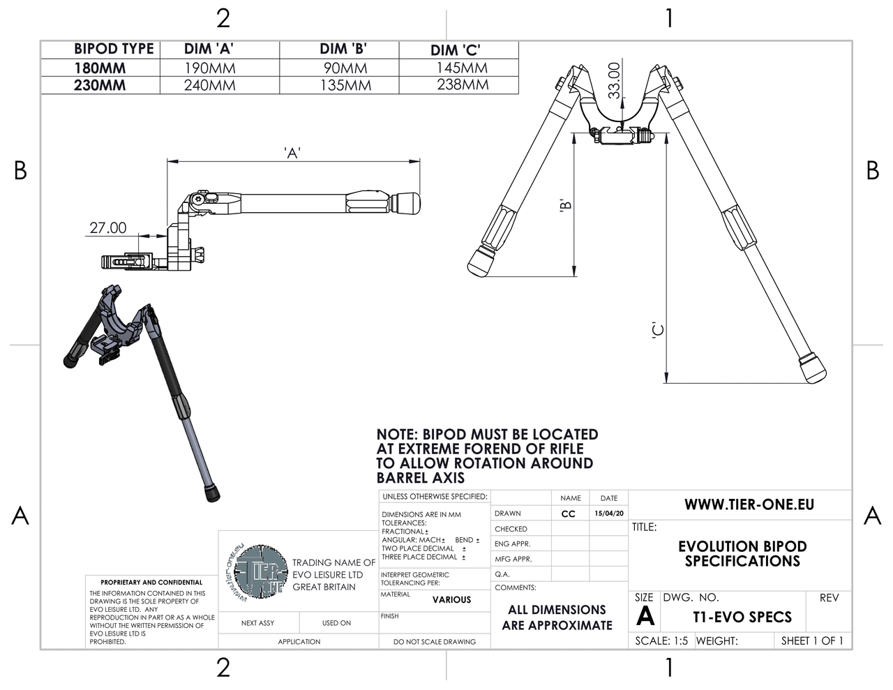 Evolution Bipod